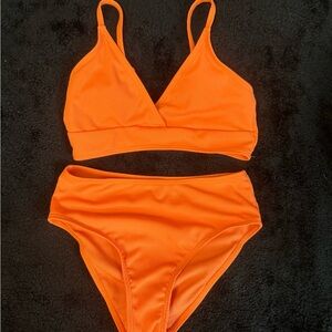 SHEIN Vibrant Orange Bikini Set